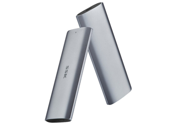 飚王（SSK）m.2双协议移动硬盘盒外置M.2 TYPE C 转 NVME/SATA 移动固态硬盘盒 HE-C370