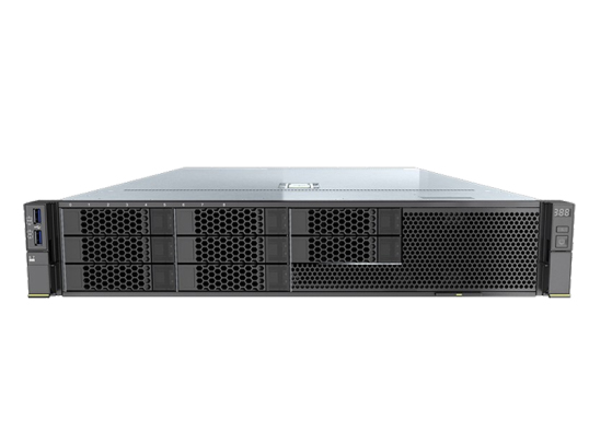 超聚变FusionServer 2288H V5服务器主机 2U机架式 企业级 1颗银牌4214R 12核 2.4G丨单电 16G内存丨600G*2丨SR130