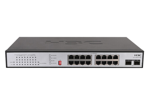 华三（H3C） MS4016P-HPWR-EI 16口千兆监控专用POE交换机企业级9KV防雷 MS4016P-HPWR-EI