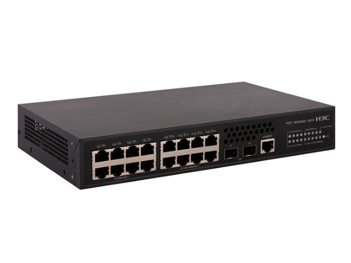 华三H3C MS4200-18TP 16电+2个上行千兆光口安防交换机