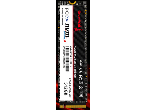 長城（Great Wall）1TB 2TB SSD固態硬盤 M.2接口 NVMe協議PCIe高速讀寫 GW3000 NVMe 512G