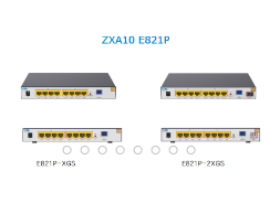 中兴ZXA10 E821P 新一代全GE小结构PoE型金属外壳ONU终端，网络侧支持XGS-PON上行，支持Tpye C保护，用户侧提供8×GE(PoE/PoE+)端口，为园区中等密场景提供数据接入、和WLAN、视频数据回传