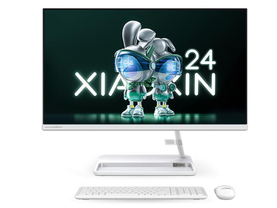 联想(Lenovo)小新24一体台式机电脑 23.8英寸大屏高清 家用办公网课学习台式电脑 商务高性能一体机(i5-12450H 16G 512GB SSD FHD屏幕)白色