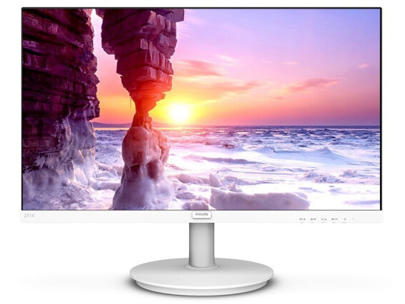 飞利浦（PHILIPS） 27英寸高清IPS 广视角低蓝光护眼不闪屏电脑屏幕 75Hz商用办公显示器 272S9W 白色（HDMI+DP+VGA）接口