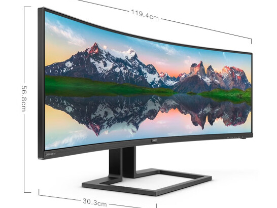 飞利浦（PHILIPS） 49英寸显示器 32:9超宽带鱼屏双2K 165Hz HDR400 炒股 电脑显示屏 498P9Z
