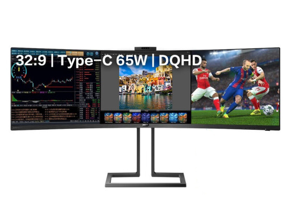 飞利浦（PHILIPS） 49英寸超宽带鱼屏 HDR400 双2K 升降底座 Type-C65W 电脑显示器屏 499P9H1