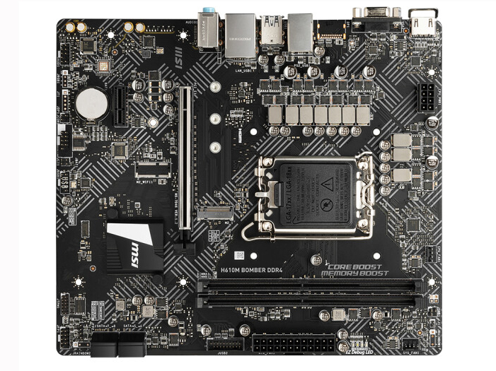 微星(MSI)H610M BOMBER DDR4 爆破弹电脑主板 支持CPU 13400 /13400F/12490F(INTEL H610/LGA 1700)