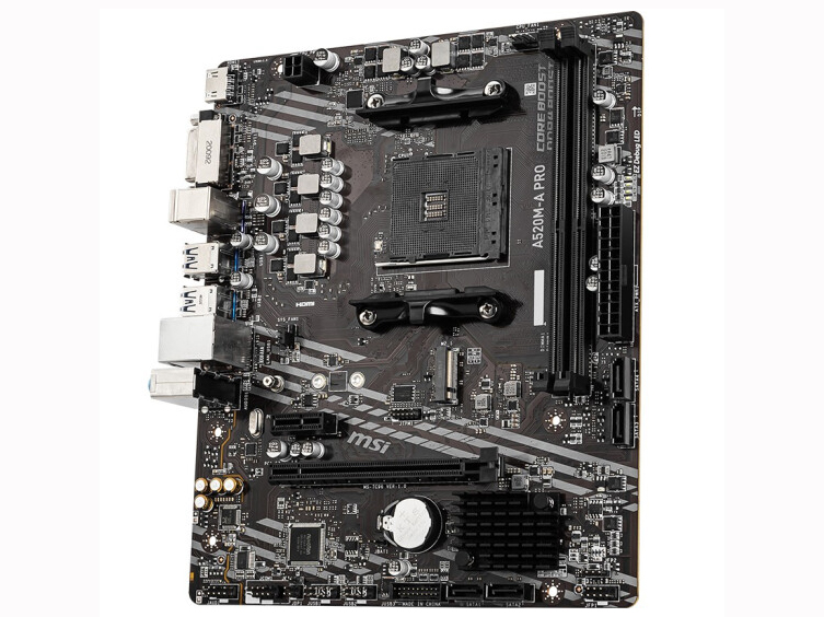 微星（MSI） A520M-A PRO主板 支持 AMD CPU 3100/3500X/3600 微星A520M-A PRO