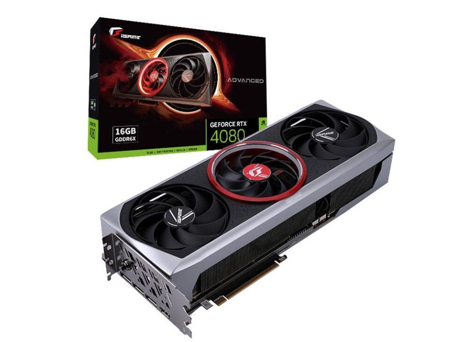 七彩虹RTX 4080 Advanced OC 16G 银鲨 三风扇? 256B位宽 3*DP+HDMI