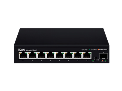 爱快（iKuai）IK-S3009MT8口2.5G交换机万兆企业级以太网网线分线器多接口网口扩展器网络分流器安防监控