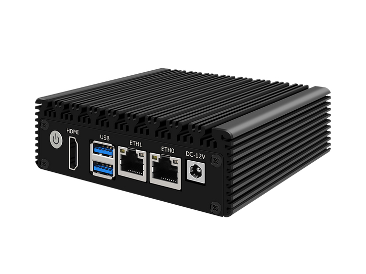 畅网微控X86-P5双网口4USB口软路由N100/N305/N300迷你主机6W低功耗智能硬件无风扇爱快diy-qnas