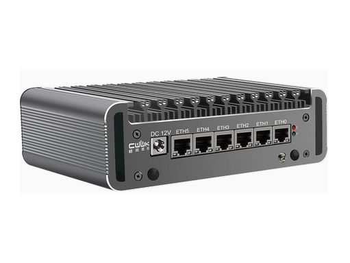 畅网J4125软路由六网口2.5G网卡双内存插槽/4个USB/1个RS232串口/iKuai/NAS/PVE/ESXI迷你主机