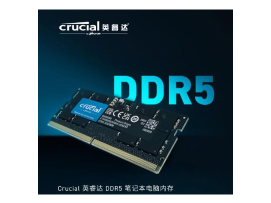 英睿达 48GB DDR5 5600频率 笔记本内存条 美光原厂颗粒