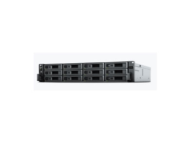 RS2423+/RS2423RP+ 12 硬盘3500/1700 MB/s 以上的连续读写性能
可扩充到 24 个硬盘内置 1/10GbE，具有 1/10/25GbE扩展选项