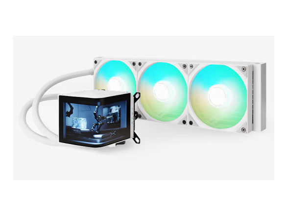 利民TRYX创氪星系PANORAMA展域360水冷散热器ARGB6.5英寸曲面屏裸眼3D 展域 白色360水冷 ARGB