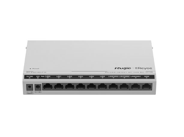 睿易 8口全千兆POE网关一体机 RG-EG210G-P-H 光猫供电 AC控制器 企业级路由 上网行为管理
