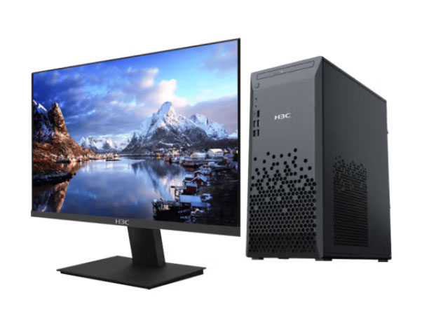 华三/H3C Desk X500F G2 飞腾D2000（8核2.3GHz）/8G/512G/Arise 1020-2G独显/DVDRW/试用版操作系统/23.8寸显示器
