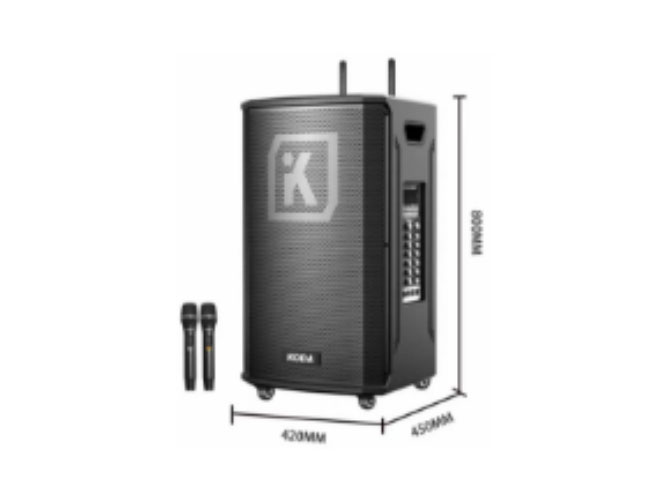 科达 KD-K12 喇叭：12寸陶瓷低音+5寸振膜中音 +铷磁号角高音 功率：3500W峰值 电池：7A大容量动力电池，续航4-6小时 