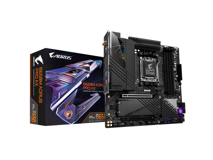 技嘉（GIGABYTE）电竞雕WIFI B650M AORUS PRO AX WIFI6主板DDR5支持AMD CPU AM5 7950X3D/7900X3D/7800X3D