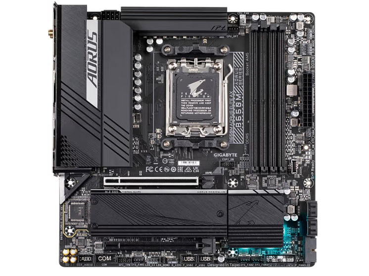技嘉（GIGABYTE）小雕WIFI B650M AORUS ELITE AX WIFI6主板DDR5支持AMD CPU AM5 7950X3D/7900X3D/7800X3D