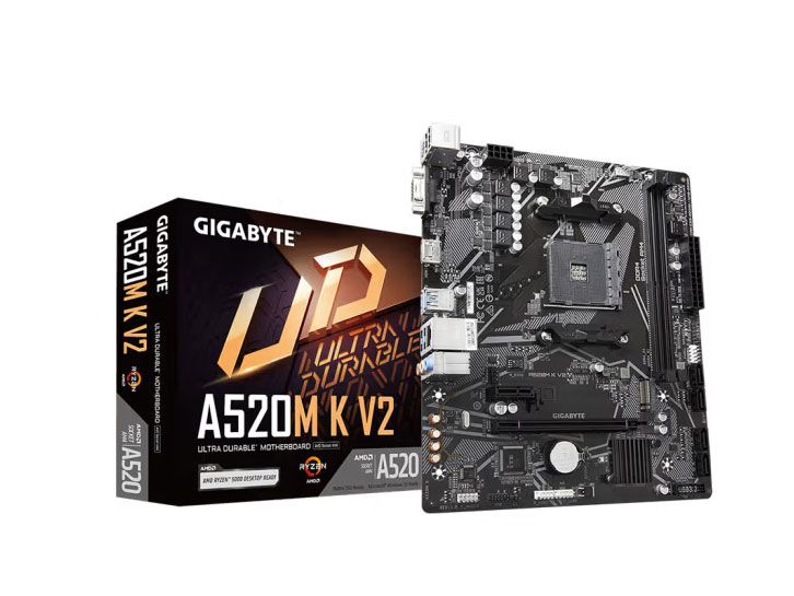 技嘉（GIGABYTE）A520M K V2主板支持CPU 5600G57005800 3600 AMD A520 Socket AM4