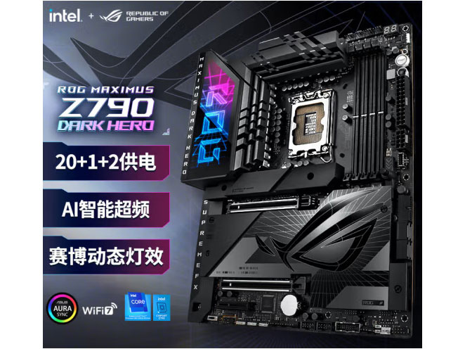 ROG华硕 玩家国度 ROG MAXIMUS Z790 DARK HERO主板 支持CPU 14代处理器14900KS 板U套装 【信仰英雄】Z790 D