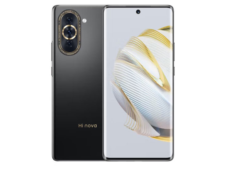 华为智选 Hi nova10 手机华为新品5G全网通版 超广角摄像头超轻薄机身 曜金黑 8GB+256GB