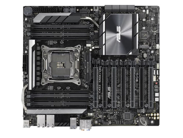 华硕（ASUS） WS C422主板 单路工作站主板  WS C422 SAGE/10G