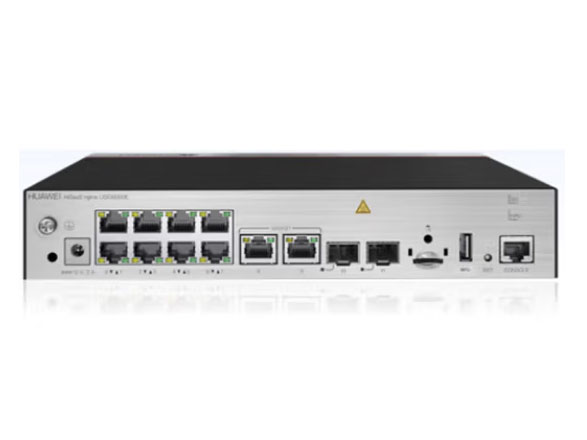 华为USG6110E-AC企业级防火墙千兆10*GE RJ45+2*GE SFP含SSL VPN 100用户网络安全管理桌面型