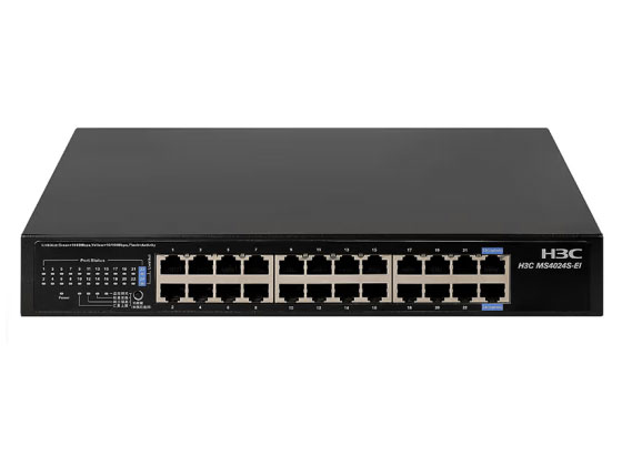 H3C华三 企业级千兆交换机MS4000-EI系列安防监控网路分线器防雷 MS4024S-EI 24口千兆