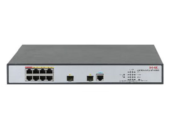 H3C新华三 MS4100V2-10P-HPWR 安防监控8口千兆电+2千兆光纤口二层WEB网管企业级网络POE交换机