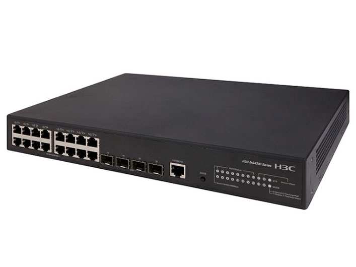 华三H3C MS4320S-20P-PWR 安防监控交换机16口千兆电4千兆光POE