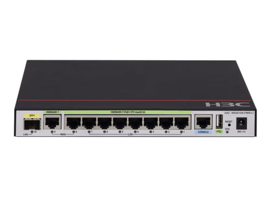 华三（H3C）WX2510X-PWR-LI 多业务企业级安全网关AC无线控制器 万兆上行 POE80W 自带8个AP授权
