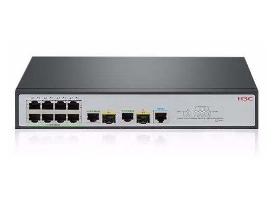 华三（H3C）S2610V2-PWR 8口百兆电+2千兆光纤口二层网管企业级网络交换机 POE供电65W