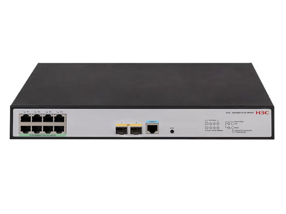 华三（H3C）千兆企业级web二层网管型POE交换机 S5008PV5-EI-HPWR-H1 8口POE