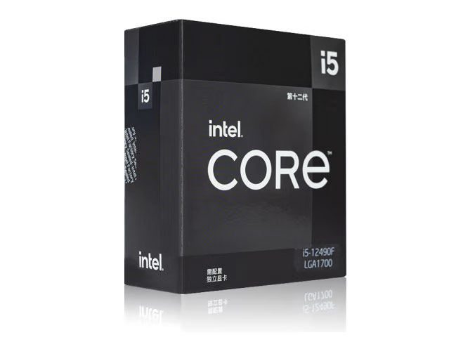 英特尔(Intel) i5-12490F 酷睿12代 处理器 6核12线程 单核睿频至高可达4.6Ghz 20M三级缓存 台式机CPU