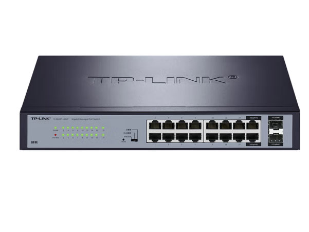 TP-LINK域联  YLS220P-16G2F 全千兆云管理POE交换机 商用企业监控网络网线分线器分流器 POE供电 云交换 16口千兆+2光口 