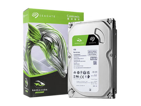 希捷（SEAGATE）台式机硬盘 4TB 5400转 256MB 机械硬盘 SATA 希捷酷鱼系列 电脑硬盘 3.5英寸