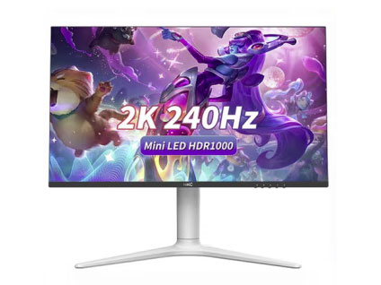 HKC显示器 XG272Q 2K/240HzMax Mini LED电竞，，HDR1000，升降旋转支架，带炫彩灯，Adobe RGB? 99%高色域? 