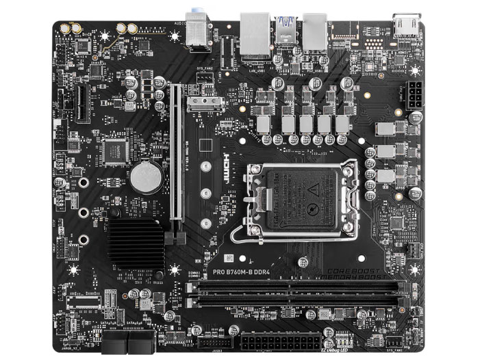 微星（MSI）PRO B760M-B DDR4 游戏电脑主板  带5V ARGB