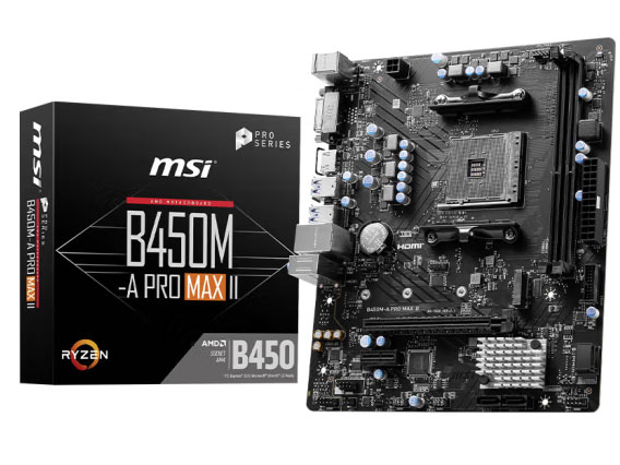 微星（MSI）B450M-A PRO MAX II 电脑主板  (带2.5G网卡）