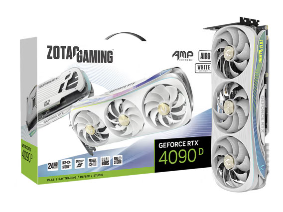 索泰（ZOTAC）GeForce RTX 4090 D - 24GB PGF独立显卡台式电脑游戏 RTX 4090 D TRINITY 24G显卡DLSS3 黑神话悟 4090 D AMP 月白+GM