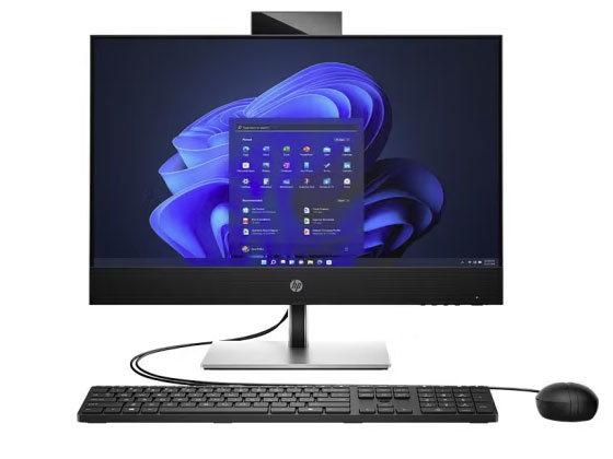 惠普（HP）ProOne 440G9商务办公家用学习台式电脑一体机  (I3-12100/8G/256G/150W/W11 23.8同传) 