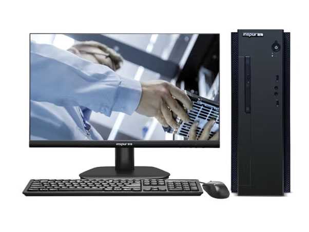  浪潮（inspur）CE300Z 全国产自主可控 信创台式机  兆芯KX-U6780A/8G/256G SSD/2G独显（风华2号  FH2显卡）/光驱/键盘鼠标/17升/23.8英寸显示器/麒麟系统