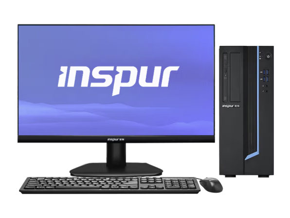 浪潮（inspur）英政CE520F国产化商用电脑台式机  腾锐D2000/8G/256G SSD/1G显卡/光驱/键盘鼠标/13升/linux/23.8显示器