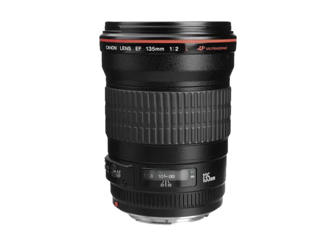 佳能EF 135mm f/2L USM 远摄红圈美人头 人像定焦单反镜头135 F2