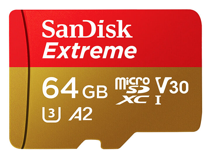 闪迪 TF U3卡 QXA1 190M/S 支持4K 金色  64G/170M 128G/190M 256G/190M 512G