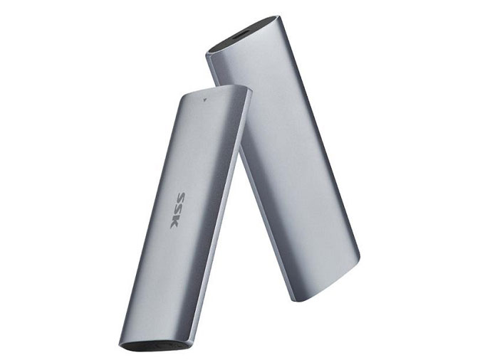 SSK飚王 m.2移动硬盘盒   SHE-C370 M.2 Type-c   NVME+NGFF双协议  