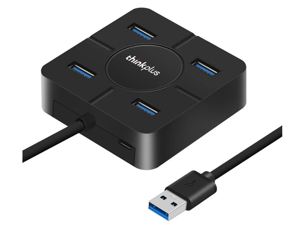 联想LA04A 盒装 USB2.0 4口 1.2米                          （有外接电源口）