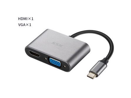 飚王C063         Type转VGA+HDMI 